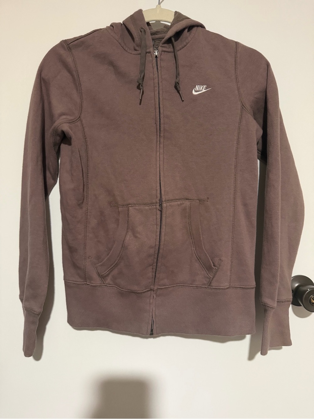 Nike Sportswear Brown Zip-Up Hoodie | Youth S (4–6)